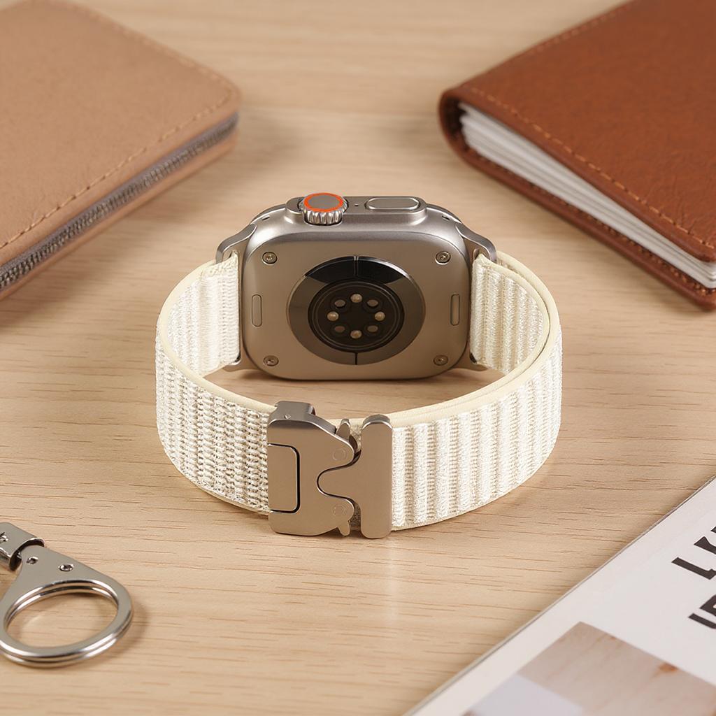 Nylon Sport Band for Apple Watch Series Ultra 3 49mm 42 45 38 40 41mm Parachute Buckle Strap for Iwatch Series 11 10 9 8 7 6 SE3