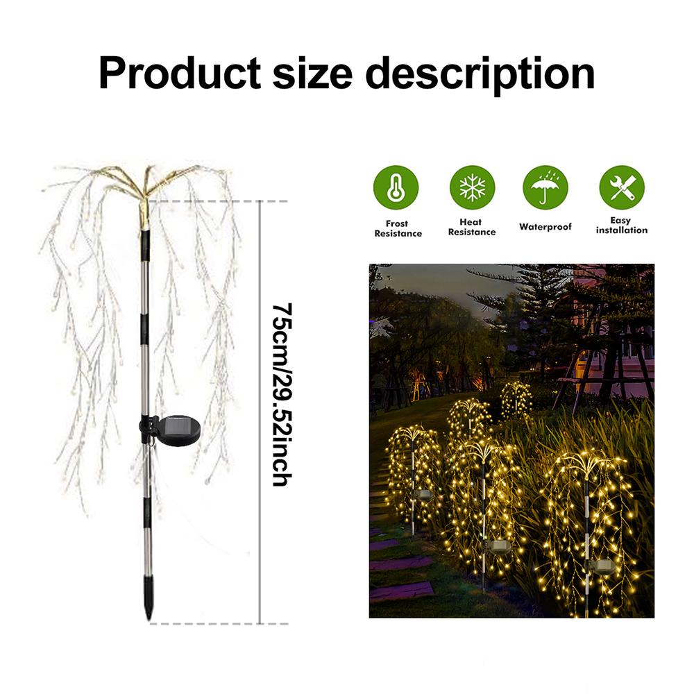 1 Pack Solar Gartenleuchten Außendekor Künstliche 120 LED Baumlichter Hof Pflanzgefäß Terrasse Rasen Blumenbeet Pfad Dekorative Außen