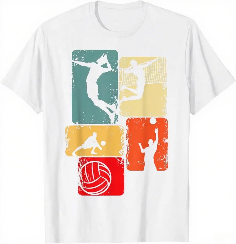 Volleyball Boys Men Youth T-Shirt Cotton Print Original Design Gifts T Shirts Unisex Summer Streetwear Tops Camiseta
