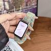 Glitter Marble Resin Band for Xiaomi Mi Band 8/9/10 Pro, Redmi Watch 4/5/6, Magnetic Transparent Strap Unisex