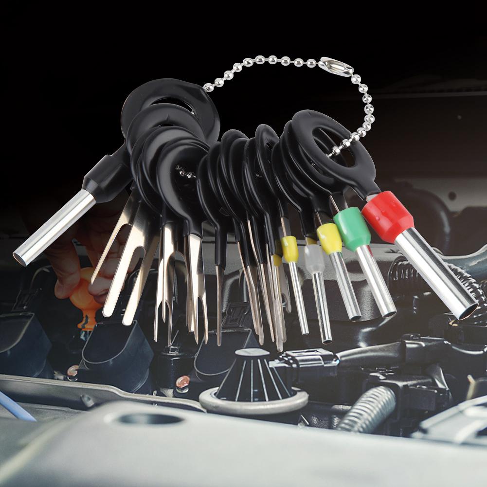 Terminal Relse Tool Wire Terminal Removal Tool Connector Pin Extractor 18Pcs Car Wire Harness Plug Kit with Premium Metal Construction for Quick Car R
