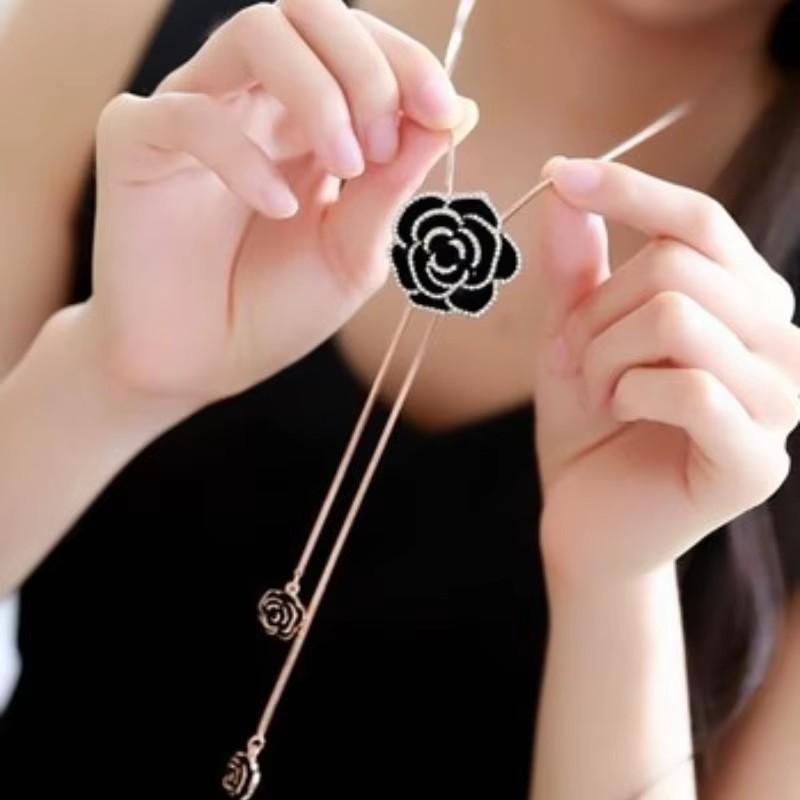 New Temperament Multi-layer Pearl Sweater Chain Pendant Necklace for Women Korean Personality Fashion Choker Jewelry Accessories