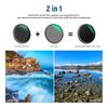 NEEWER 77mm Variable ND Filter CPL Multifunctional No HD Optical Nano 2-in-1 ND2–ND32 & Filter, 2-in-1, X-shaped unevenness, Glass, 30-layer Coating,