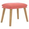 Footstool Pink 45 X 29.5 X 35 Cm Velvet