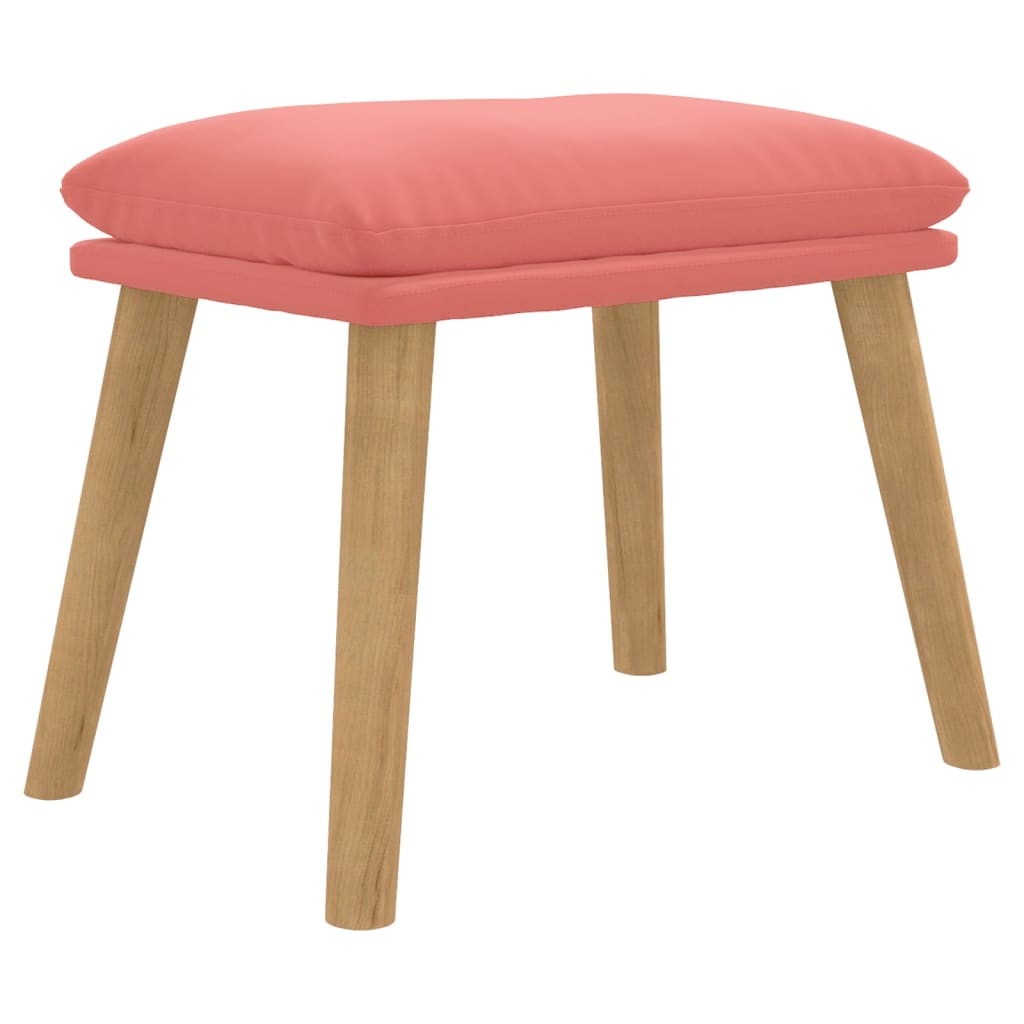 Footstool Pink 45 X 29.5 X 35 Cm Velvet