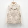 Autumn and Winter Women's 90 Down Light Duck Down Waistcoat  Striped Down Jacket Plus Size Waistcoat