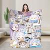 Frieren Anime Flannel Blanket  Funny Throw Blankets for Home Hotel Sofa  xcm Rug Piece