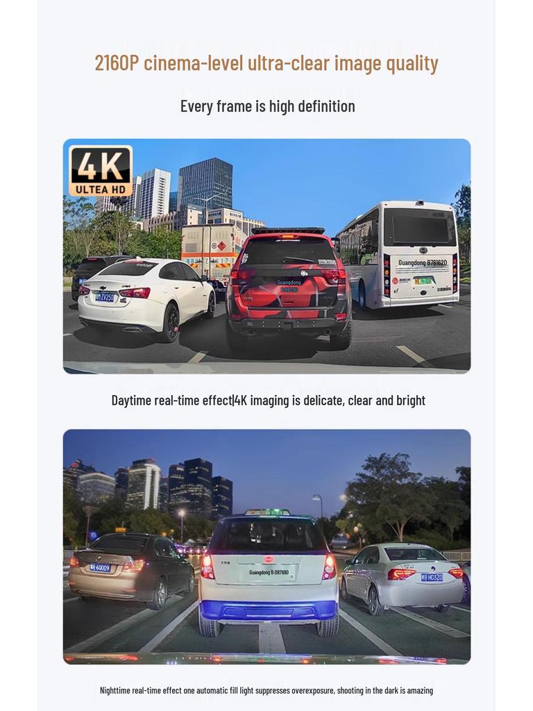 Toyota Dashcam für Levin, Corolla, Camry, Avalon, Highlander - Keine Verkabelung, 4K