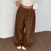 Women's Casual And Fashionable Elastic Waist Loose Wide Leg Pants