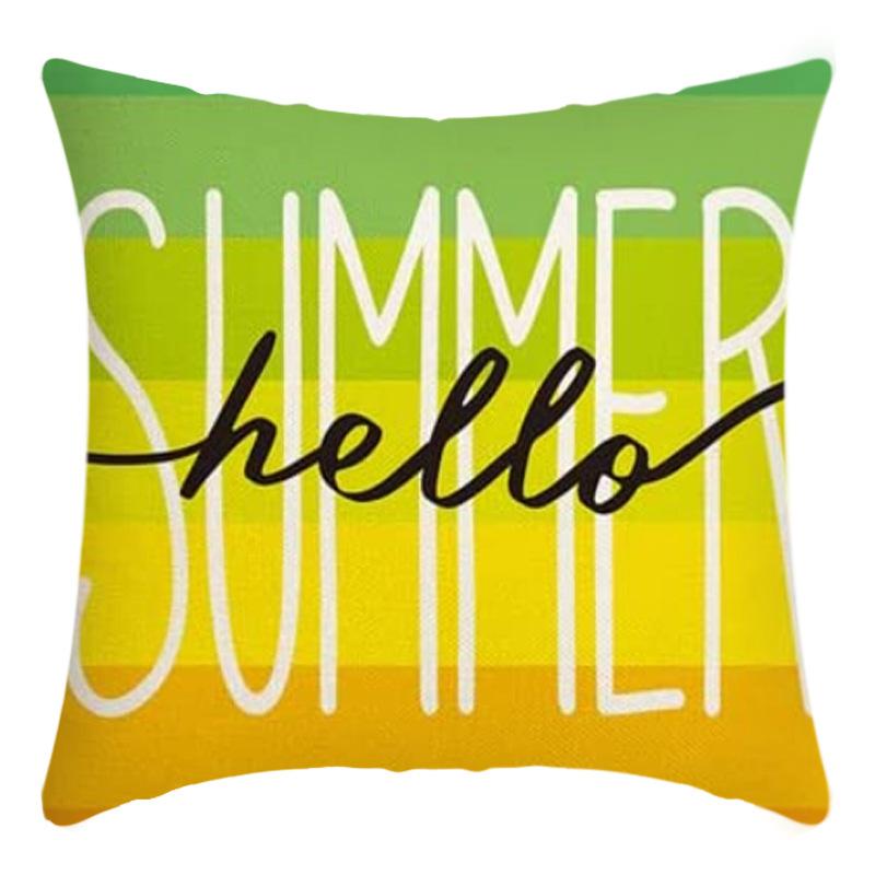 Printed Sunflower Nordic Fresh Home Cotton and Linen Pastoral Style Pillow Living Room Sofa B&B Bay Window Large Cushion Cover