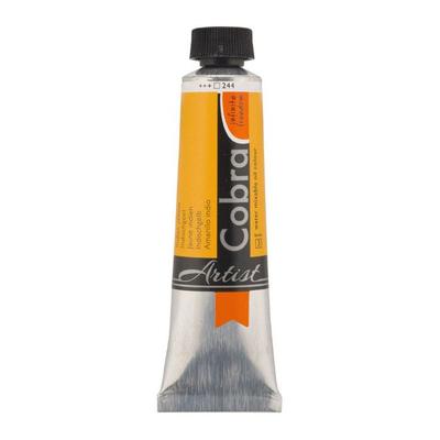 Oil Paint - Cobra - Yellow Indian - 40ml Tube - Watermixable - Artist Quality