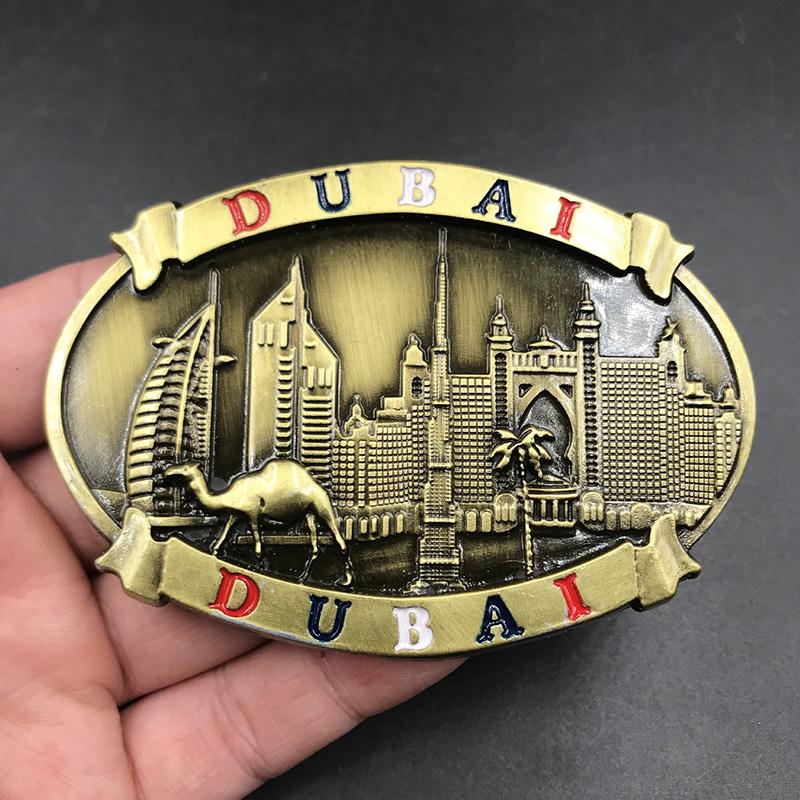 Dubai VAE Belgien Wien Kühlschrankaufkleber Metall magnetisch 3D Landschaft Aufkleber Kühlschrankmagnete Sammlung Geschenke Heimdekoration