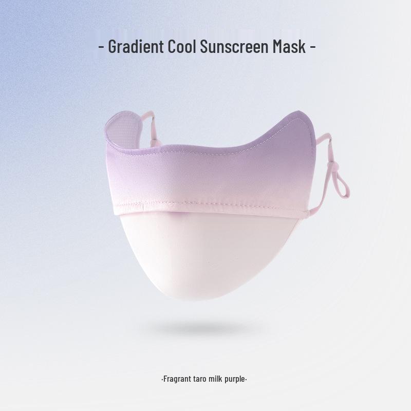 Damen UV-Schutz Farbverlauf Eisseide Sonnenschutzmaske
