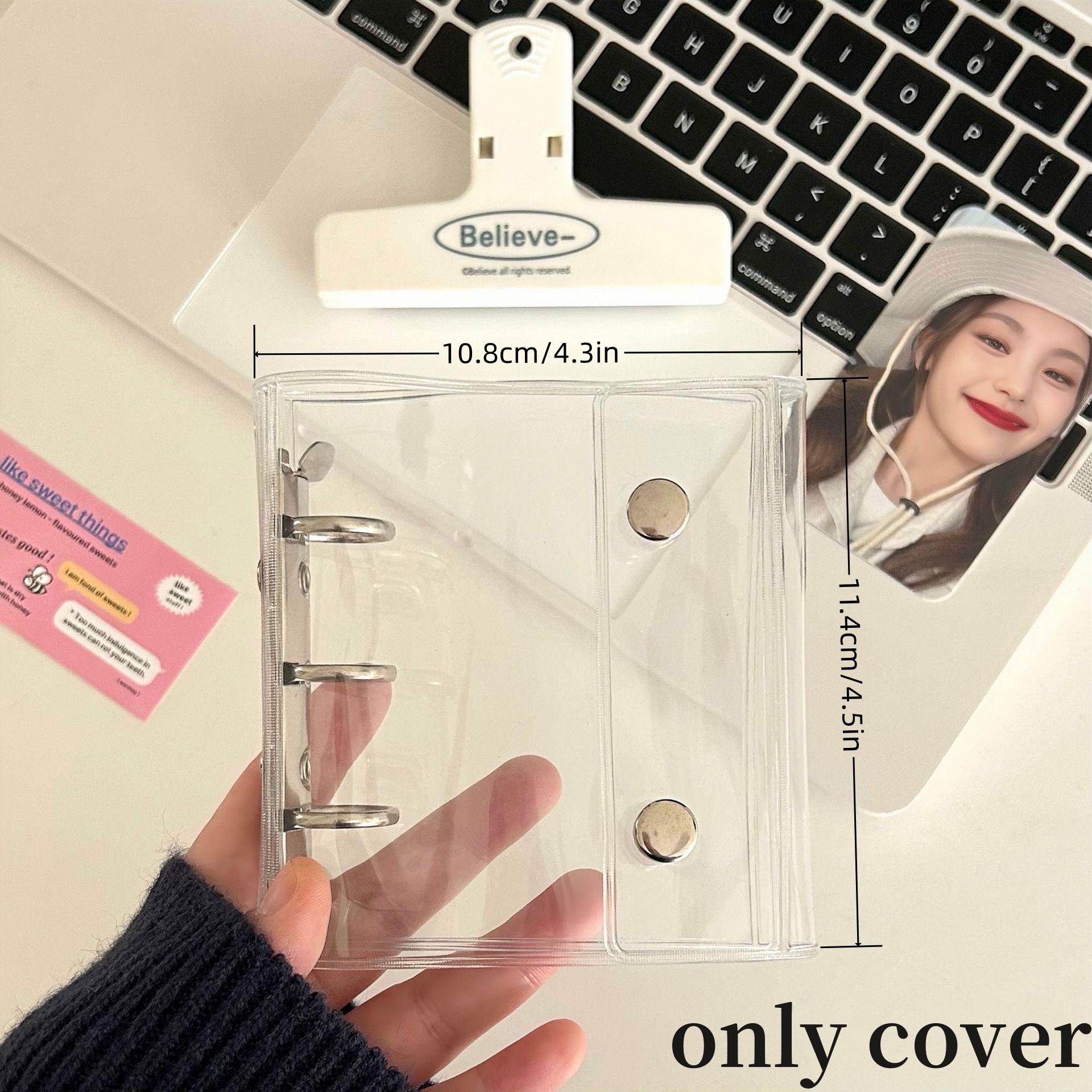 

мини прозрачный ПВХ переплет po альбом kpop переплет Pocard держатель девушка милый айдол карты собирать книги переплетная машина канцелярские принадлежности