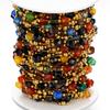 1meter/Lot Colorful Faceted Stone Beads Beaded Stainless Steel Chains for Bracelet Necklace Anklet DIY Jewelry Making Supplies