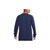 Nike Solid Color Brand Logo Crew Neck Pullover Long Sleeve T-Shirt Men Tops Navy DO7391-410