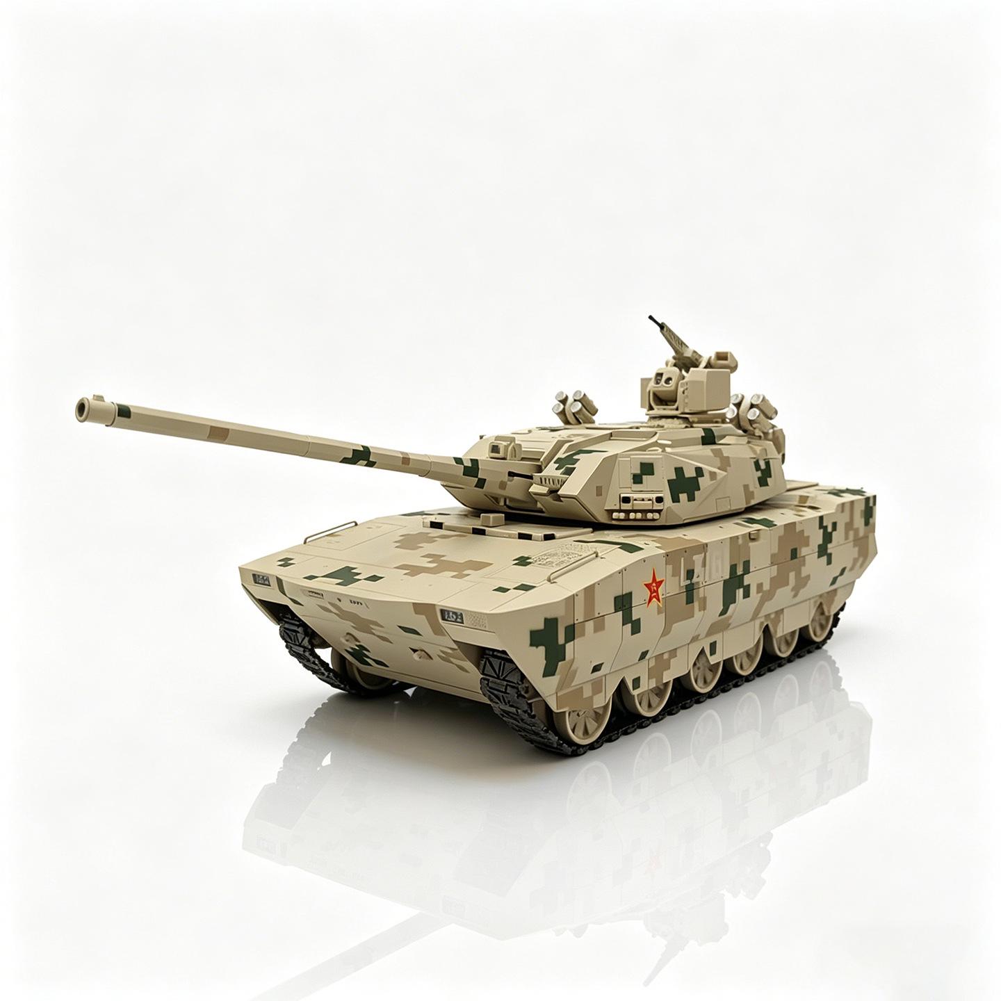 Telbo ZTZ-100 Main Battle Tank Model 1:28 Military Vehicle Ornament