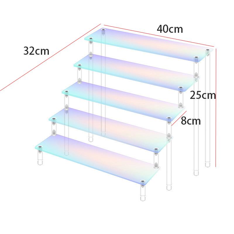 Clear Acrylic Soild Wood Display Stand for Amiibo Funko POP Figures,Cupcake Cosmetic Nail Polish Jewelry for Display Riser Shelf