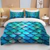 Fantasy Fish Scale Art Print Bedding Set Duvet Cover 1 Duvet Cover 2 Pillowcases Adult And Children Bedding Set Luxury Gril Gift