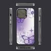 Beautiful Purple Butterfly Pattern Phone Case Suitable for iPhone 17 16 15 14 13 12 11 Pro/Max/Plus Shockproof and Anti Drop