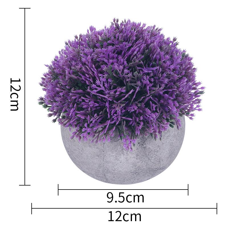 Planta de Simulación Planta en Maceta Decoración de Escritorio de Oficina Adorno de Planta Verde Planta en Maceta Bola de Hierba Planta Verde Milán Eucalipto