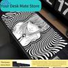 Mouse Pad Laptop Black And White Manga Abstract Mousepad Japan Anime Chainsaw Man Desk Mat Pc Kawaii Girl Makima Hd Keyboard Pad
