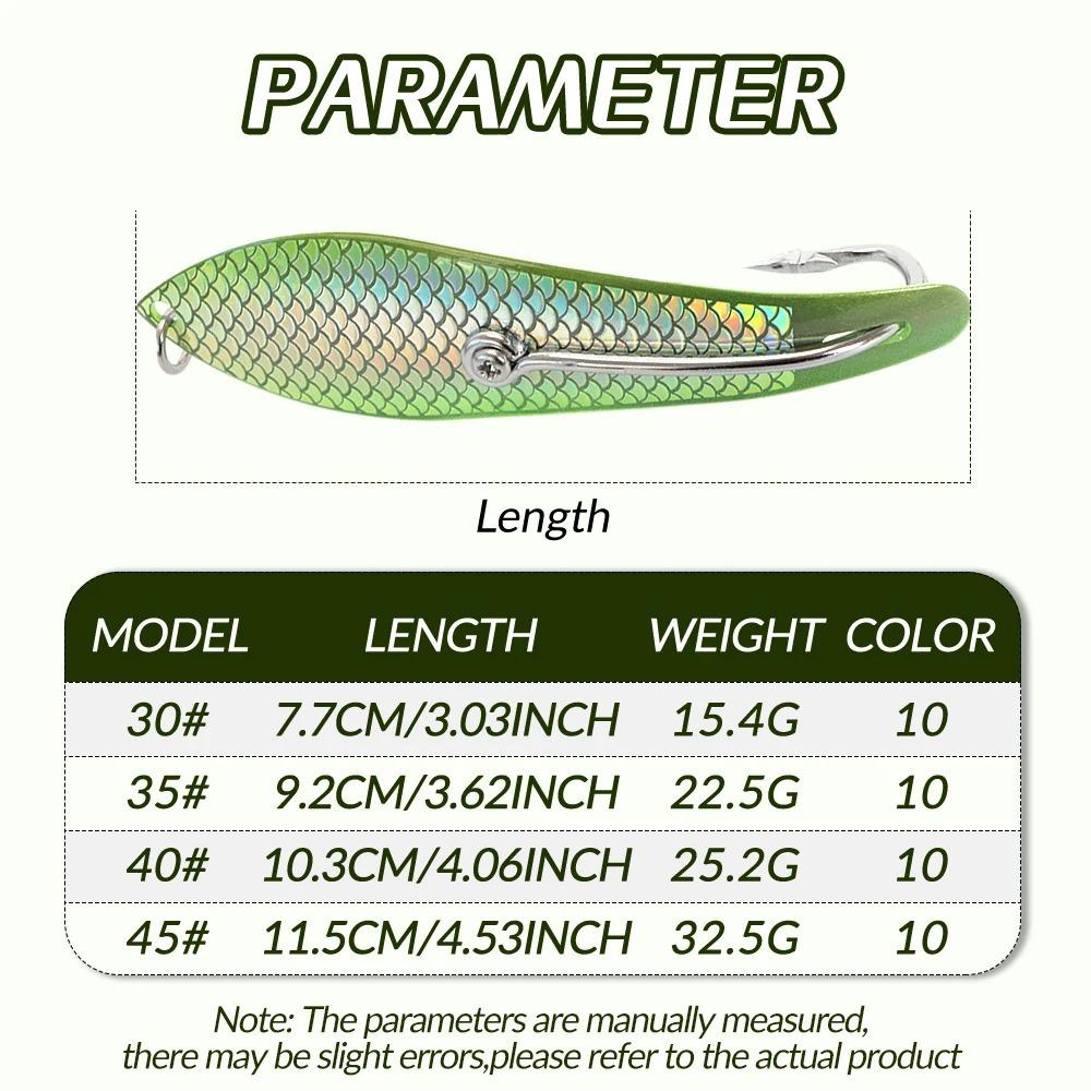 Colorful Electroplated Large Sequin Fishing Hook for Deep Sea Trolling