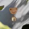 Japanese Style Wooden Door Bell Rabbit/Cat Shape Self-Adhesive Bear Doorbell Cartoon Hanging Wind Chimes Hanging Decorative