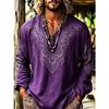 Herren Freizeit-Langarm-T-Shirt mit Aufdruck