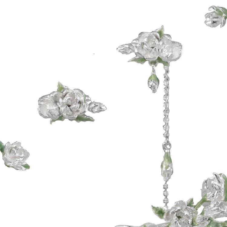 Clip On Earrings Asymmetrics Jasmine Ear Cuff Sturdy Alloy Jewelry Portable Fringe for Formal Event