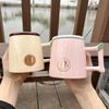 Light Luxury Bird Mug with Lid Spoon Large Capacity Ceramic Water Cup Simple Coffee Cup Office Home Use