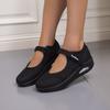Spring and Summer Fly-woven New Mesh Hollowed-out Wedge Heel Velcro Muffin Rocking Shoes Casual Shallow Mouth Single Shoes Women