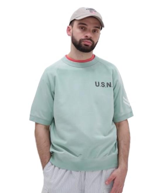 

AVIREX NAVAL SHORTSLEEVE SWEAT SHIRT Men s M 429 Mint 783-4135001