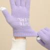 Adult Touchable Screen Gloves Mittens Jacquard Letter Full Finger Gloves
