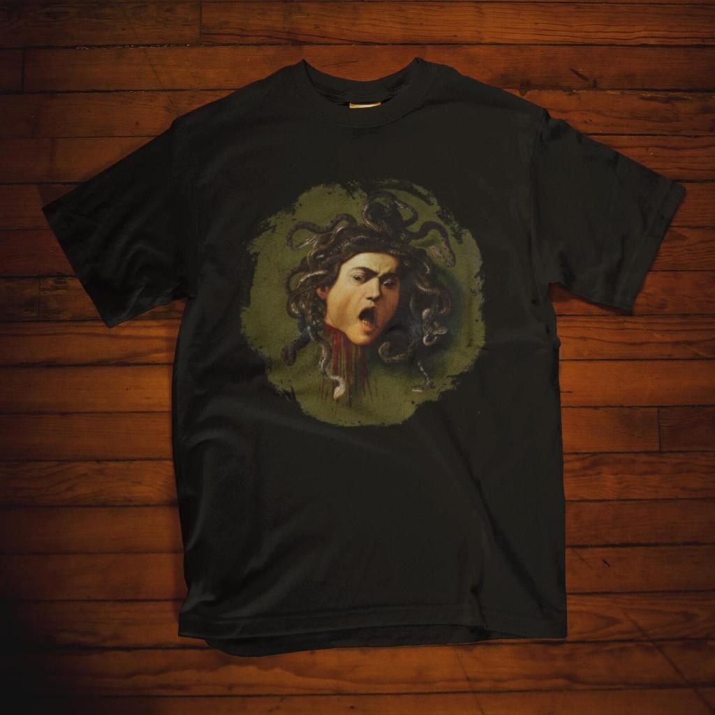 Medusa by Caravaggio Shirt Famous Painting Art T-shirt Mythological Creature Shirt Baroque Gift for Art Lovers Iconic Fine Art Apparel