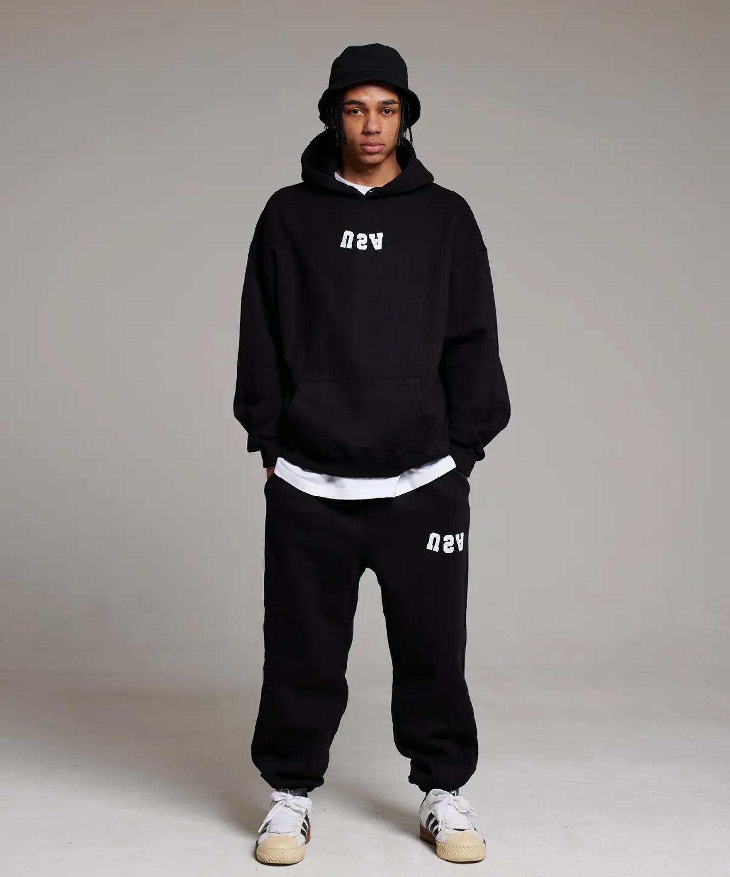 Cream Soda Lab Reverse Usa Small Logo Hoodie Tracksuit Set Black Xl