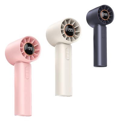 Portable Handheld Fan With Led Display Refrigeration Office Desktop Gifts, Usb Rechargeable Battery Outdoor Fan