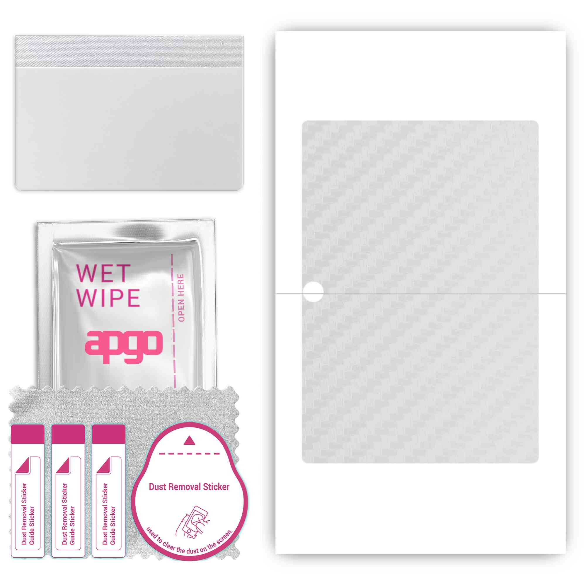 

apgo Protective Skin Sticker for the back compatible with Lenovo Tab3 10, Wrap Film, Foil, Vinyl - Pattern Transparent Carbon