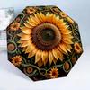 Sunflower Kaleidoscope Pattern 8-Frame for Travel, Camping, Casual Lightweight Portable Umbrella, Essential for Every Family Holidays Birthday Gift