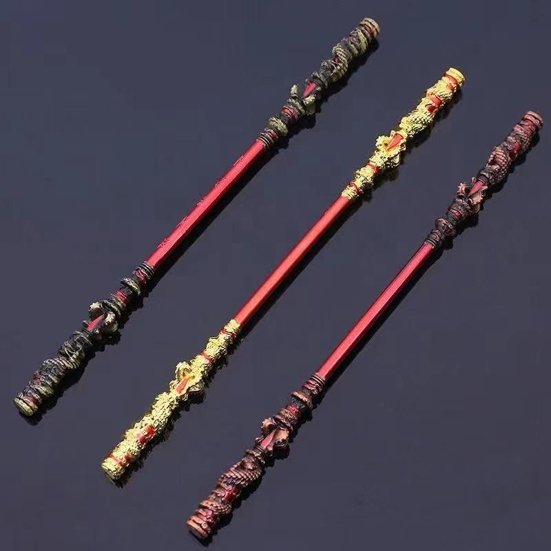 Black Myth Wukong Game Alloy Furnishings Hoop Stick Metal Crafts Monkey King Staff Sun Wukong Weapons For Desk Decorations