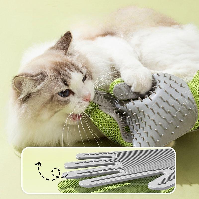 Pet Supplies Stroking Cats Gloves Cat Dog Bath Comb Hair Removal Brush Hair Long Hair Cat Cat Cleaning Gloves