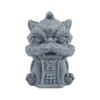 Cute Artwork Awakening Lion Ornament 3D Artificial Stone Chinese Stone Lion Ornament Safe Handmade Lion Mascot Statue Tea Pet