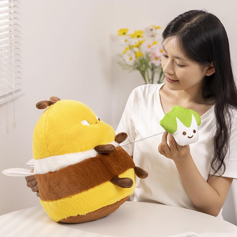Plush Creative Cute Bee Doll Soft Stuffed Animal Toy Adorable Gift For Kids 25cm 35cm And