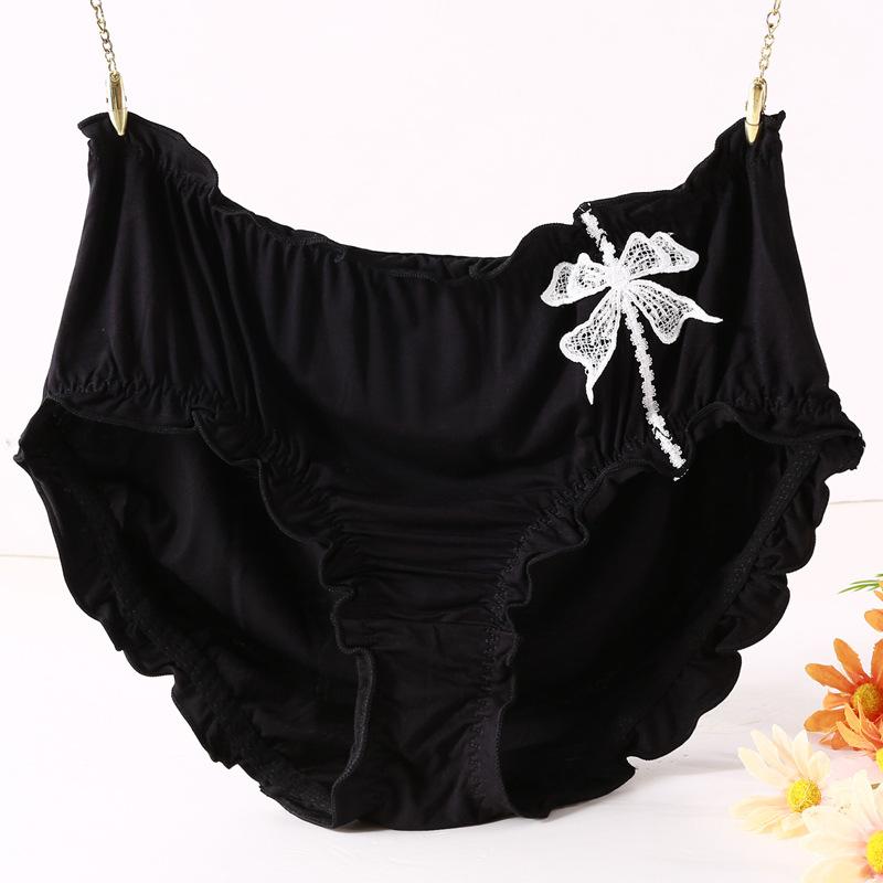 

Супермягкое нижнее белье, эластичные трусики, модальные, грибковые, свежие, милые, пухлые, нижнее белье, трусики L чёрный