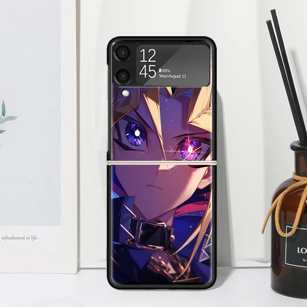 Game Yu-Gi-Oh Phone Case Cover for Samsung Galaxy Z Flip 7 6 5 4 3 5G Flip3 Flip4 Flip5 ZFlip6 ZFlip7 Black Fundas Galaxy Z Flip