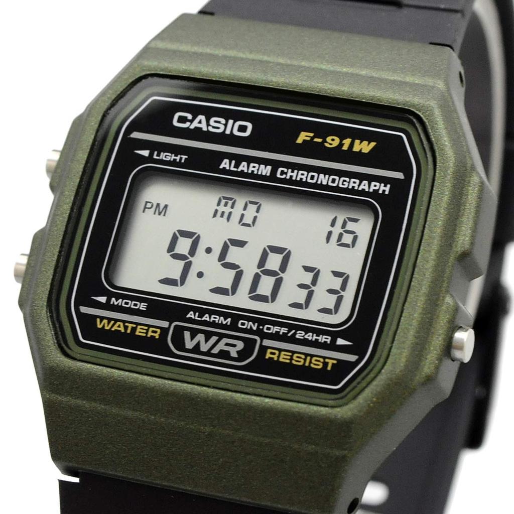 Casio Unisex Quartz Metallic Green F-91WM-3A Watch, (Used)