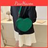 Stylish Simple Heart Bag For Women 2023 Summer New Fashion Street Style Medium Felt Crossbody