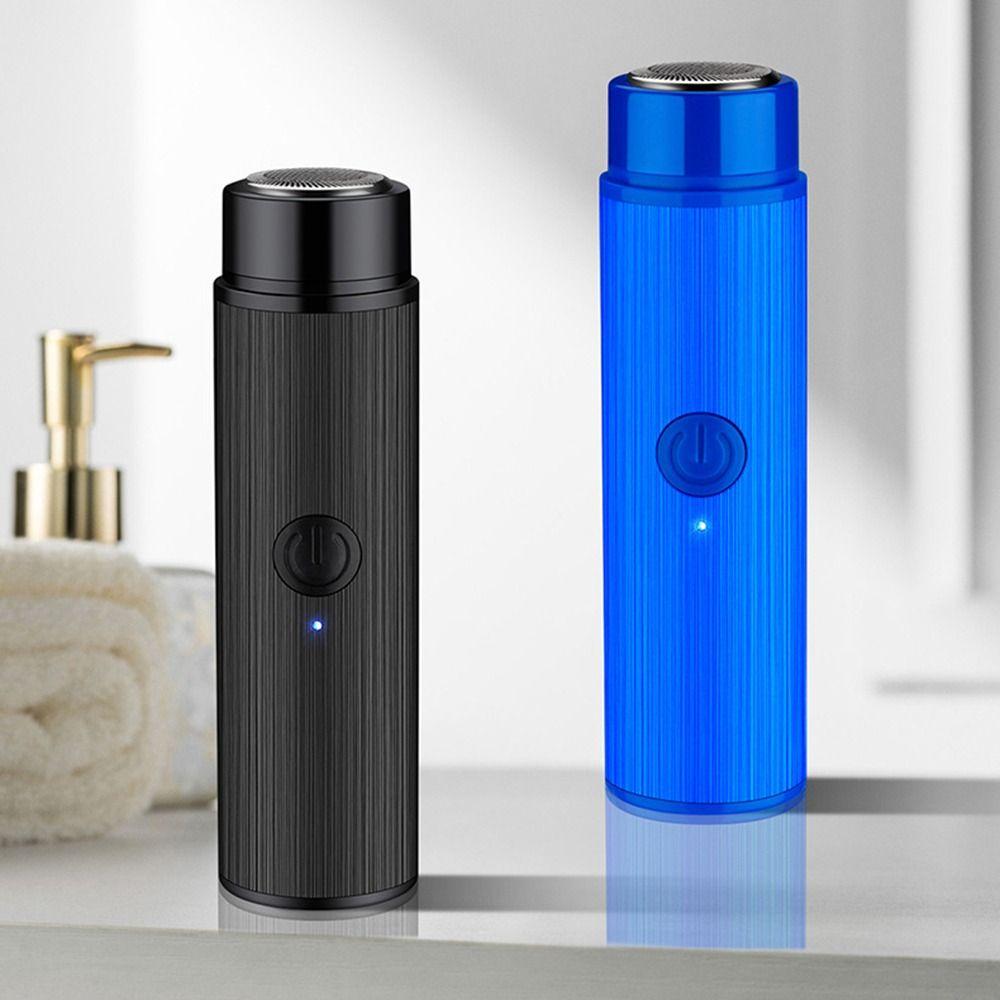 

Високоякісна міні-електробритва для чоловіків і жінок для подорожей, яка миється в машині, USB-бритва для бороди синій