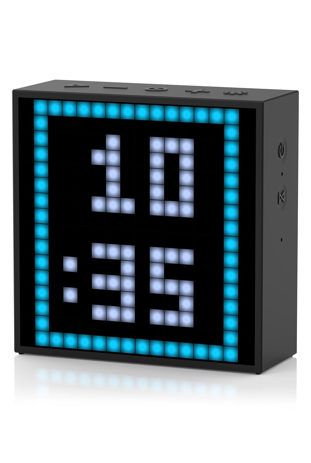Divoom Timebox Evo Alarm Clock features a 256 full RGB LED screen and various functions including self-programmable scorekeeper, stopwatch, чёрный