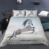 Domineering Galloping Horse Printed Duvet Cover Set 3D Luxury Bedding Set with Pillowcase Bedroom Quilt Covers Queen Size